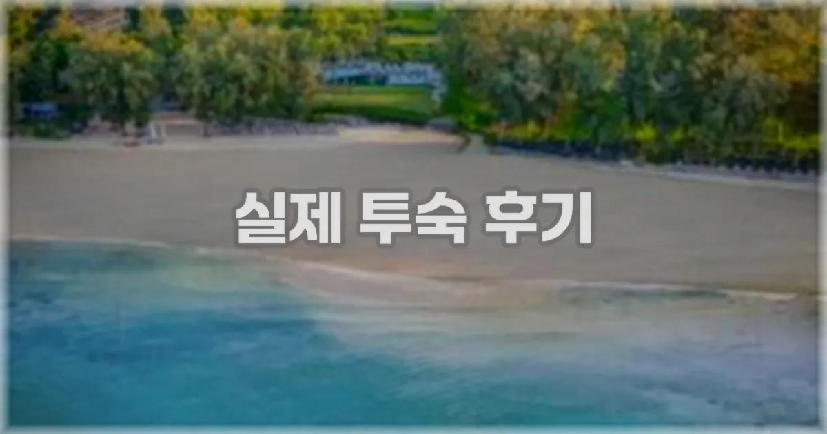 💬 실제 투숙 후기