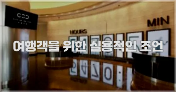 여행객을 위한 실용적인 조언