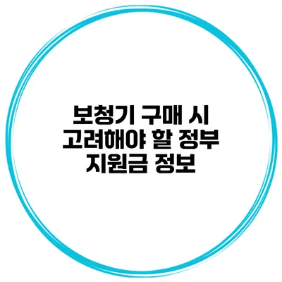 보청기 구매 시 고려해야 할 정부 지원금 정보