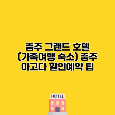 충주 그랜드 호텔 (가족여행 숙소) 충주 아고다 할인예약 팁