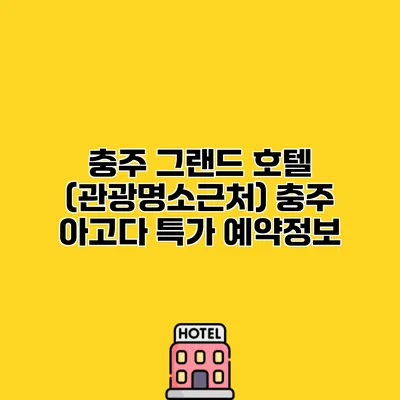 충주 그랜드 호텔 (관광명소근처) 충주 아고다 특가 예약정보