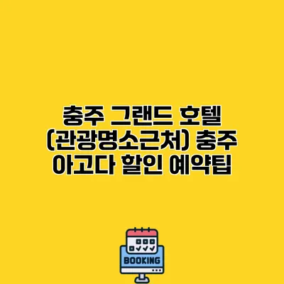 충주 그랜드 호텔 (관광명소근처) 충주 아고다 할인 예약팁