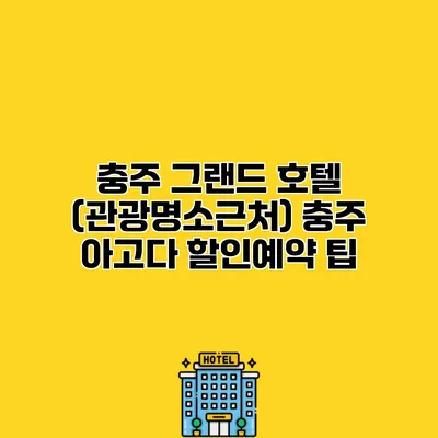 충주 그랜드 호텔 (관광명소근처) 충주 아고다 할인예약 팁