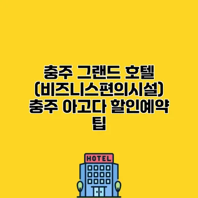충주 그랜드 호텔 (비즈니스편의시설) 충주 아고다 할인예약 팁